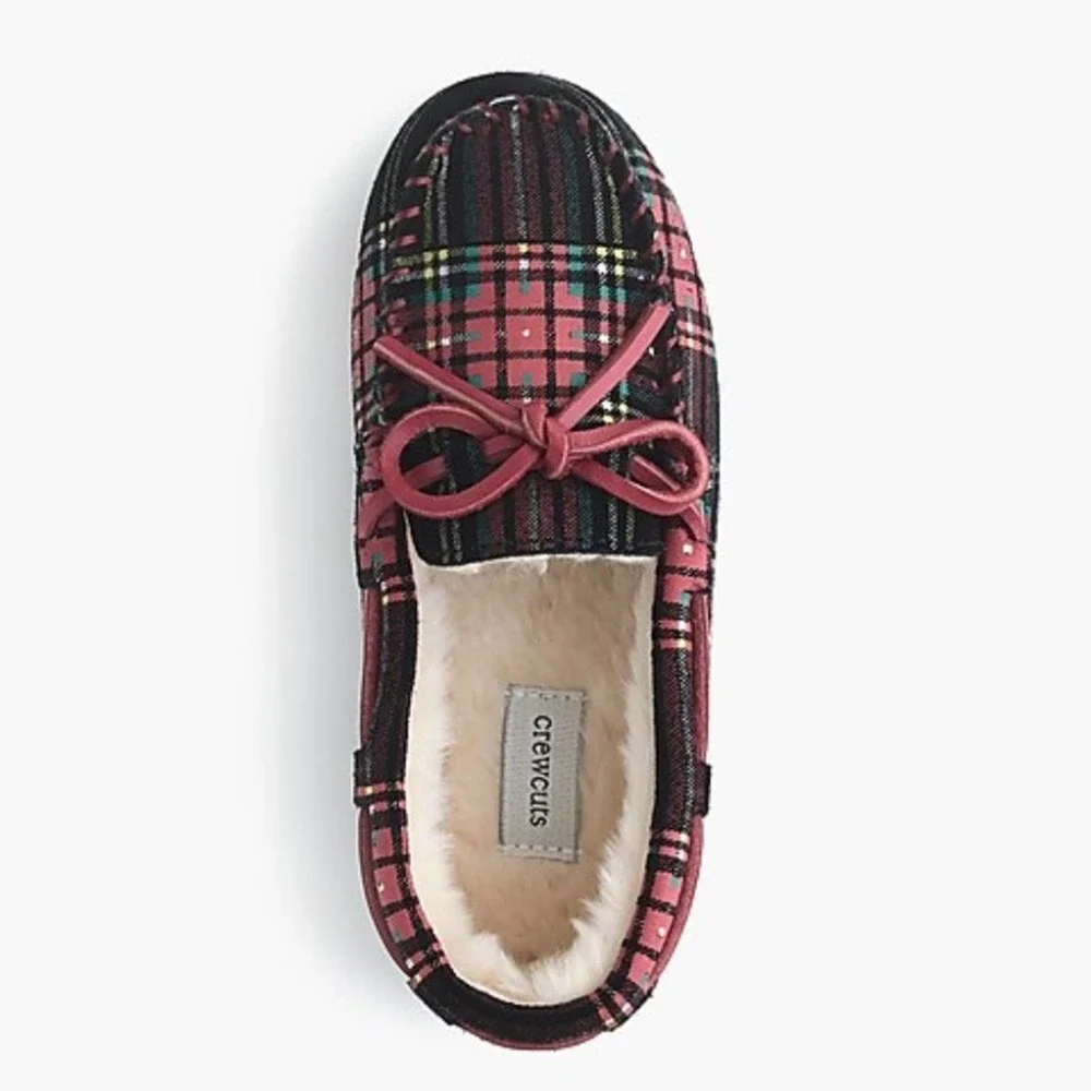 J Crew Crewcuts Stewart Tartan Moccasin Slippers